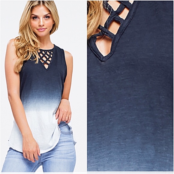 Stunning Ombré Tie Die Tank Top Tee SML - Picture 4 of 7